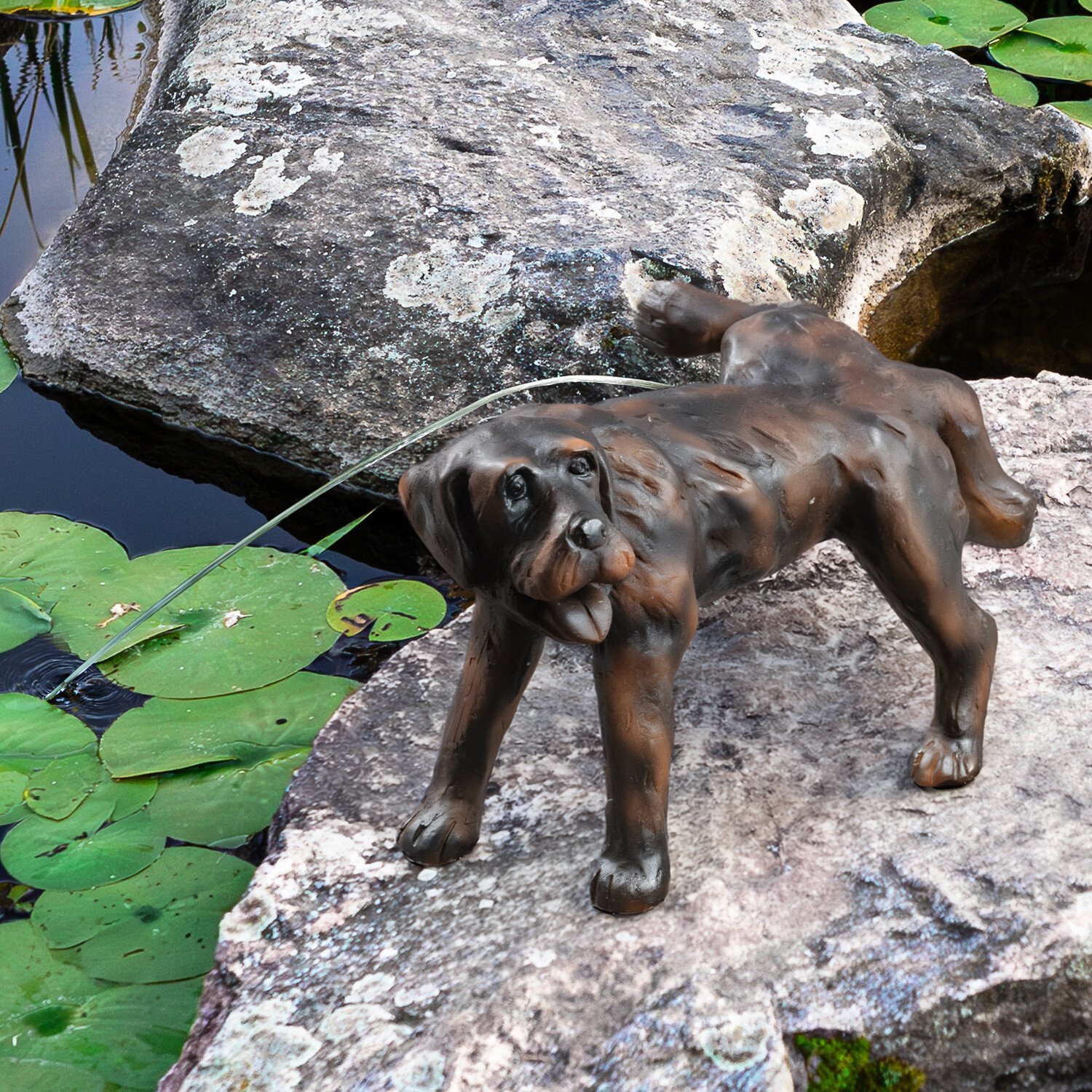 Dog Spitter Ornament Brown Image 2
