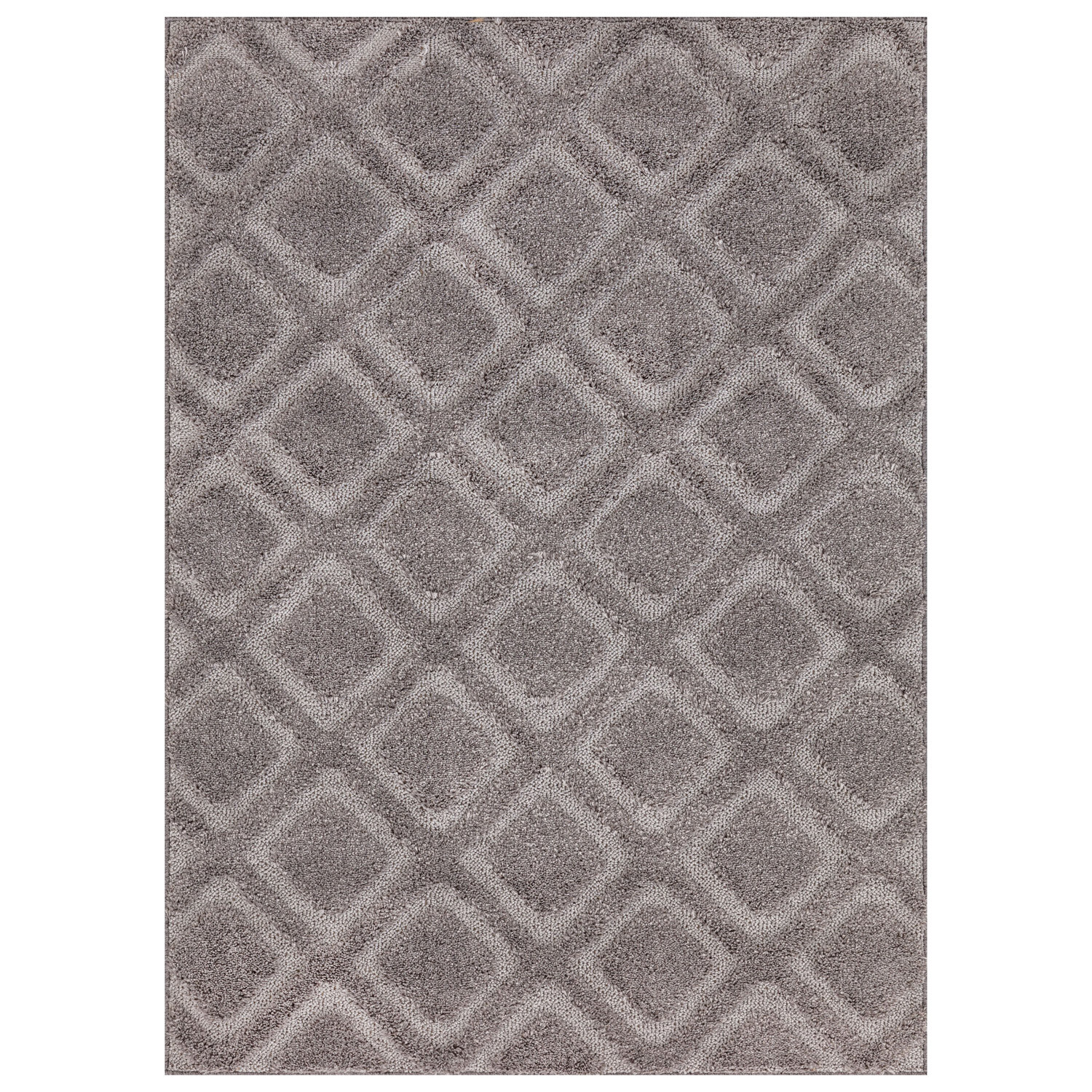 Grey Diamonds Rug - Grey / 120cm Image 1