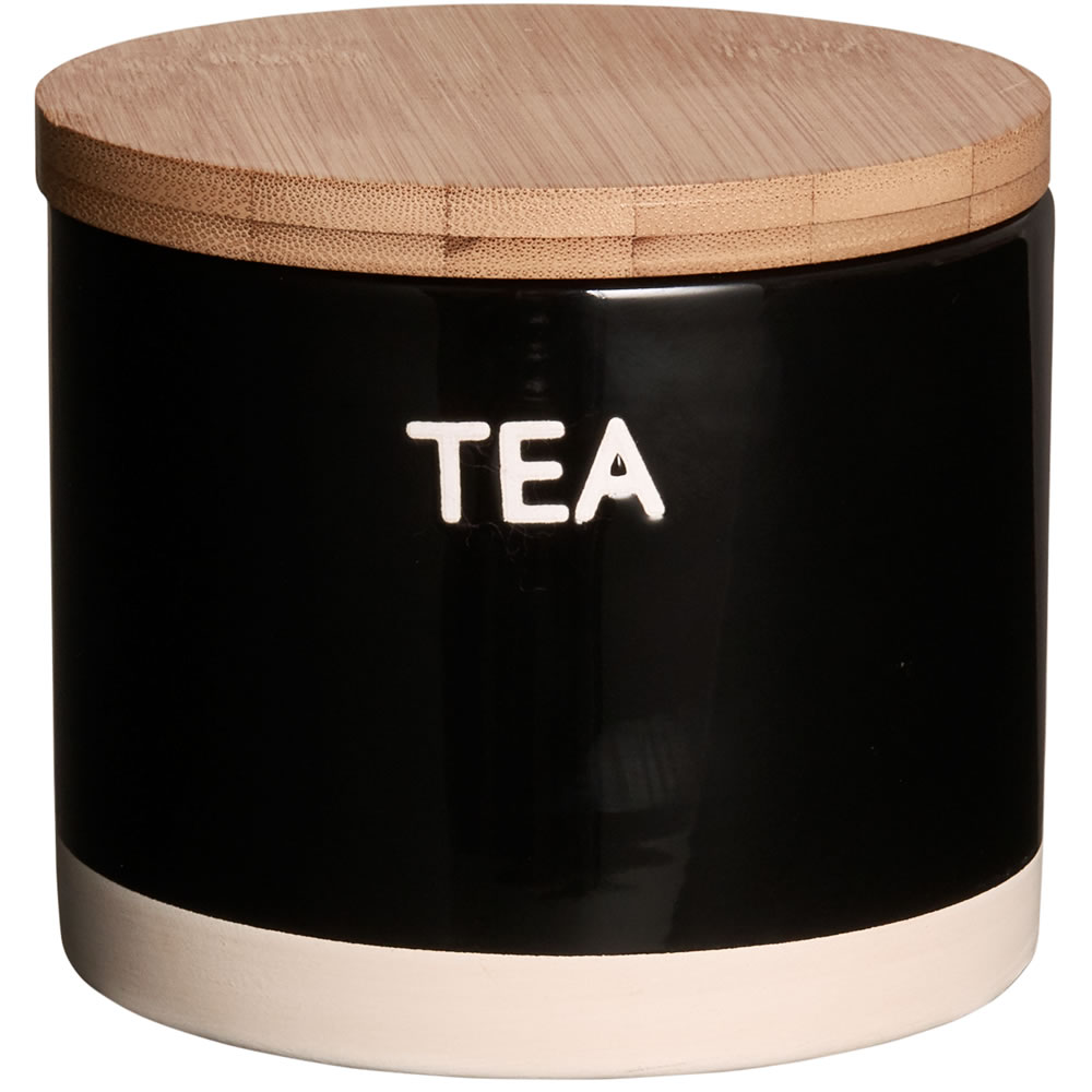 Wilko Set of 3 Black Canisters Wilko