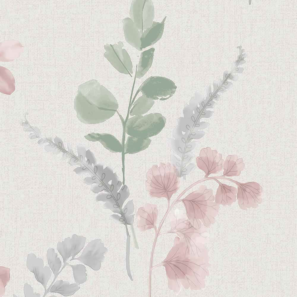 Wilko Watercolour Garden Pink Wallpaper Image 2