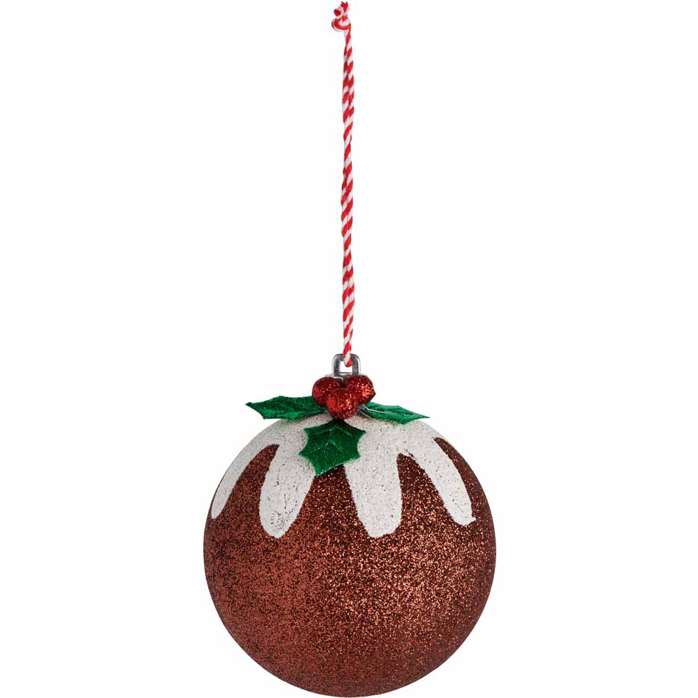 Wilko Merry Pudding Bauble 6 Pack Image 2