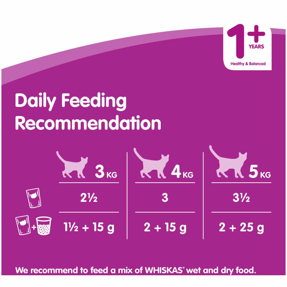 Whiskas Adult Wet Cat Food Pouches Fish & Meat in Jelly 12 x 100g Image 6