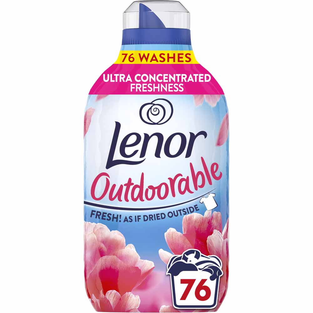 Lenor Pink Blossom Outdoorable Fabric Conditioner 76 Washes Image 1