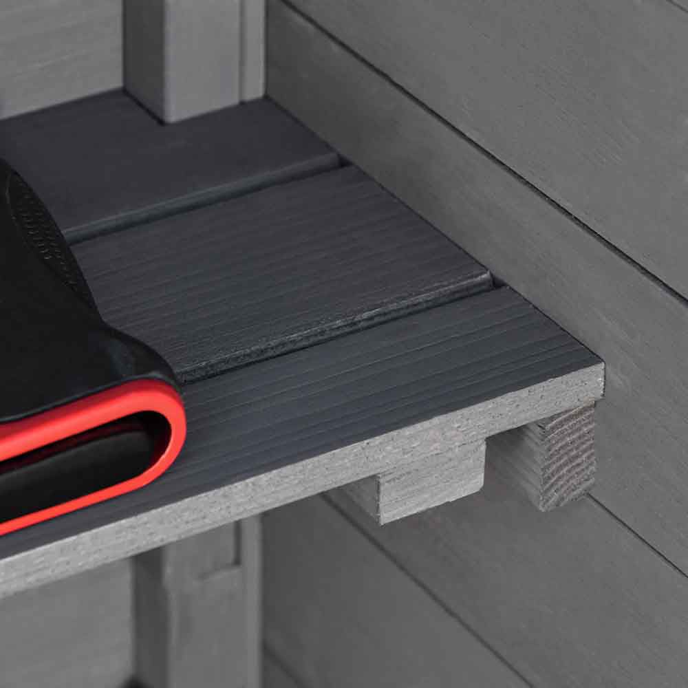 Outsunny 6 x 2ft Dark Grey Wooden Garden Storage Shed Image 4