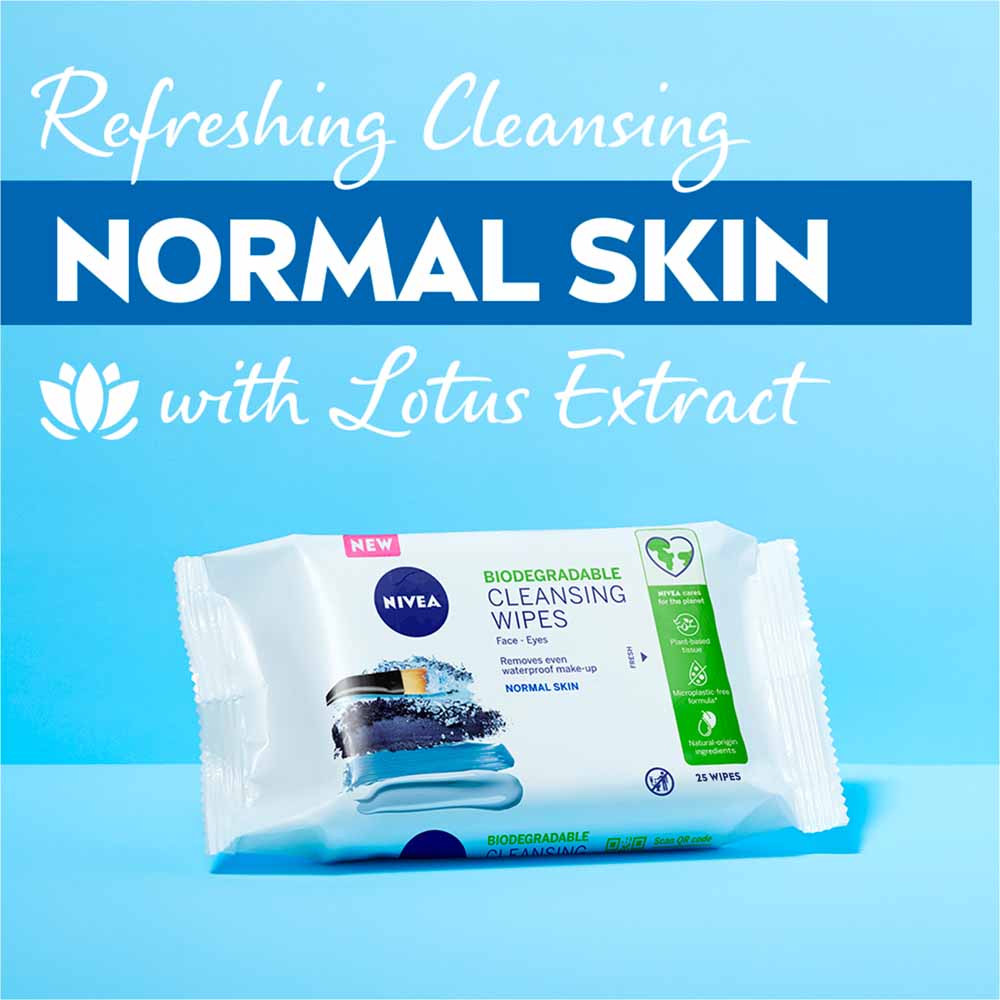 Nivea Normal Skin Cleansing Wipes 25 Pack   Image 3