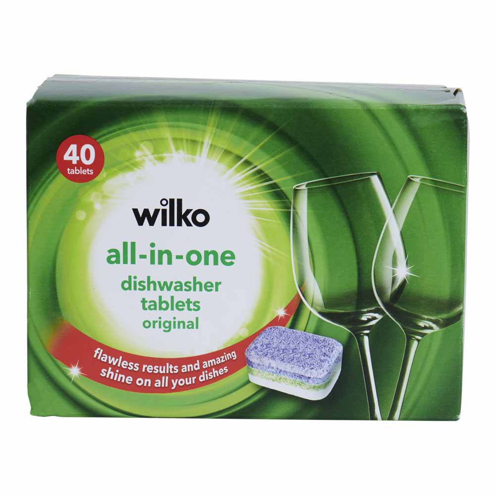 Wilko All in One Dishwasher Tablets Original 40pk Image 1
