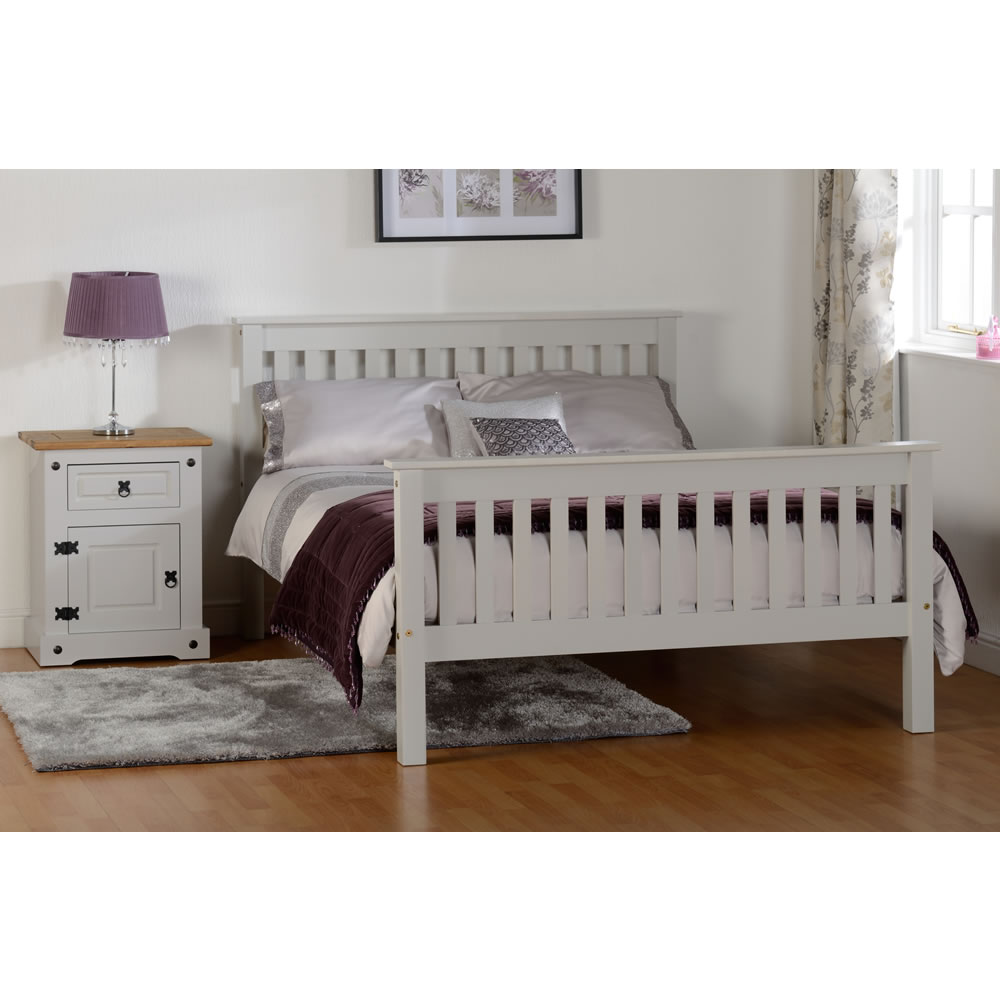 Ville Grey High Foot End Double Bed Image 3