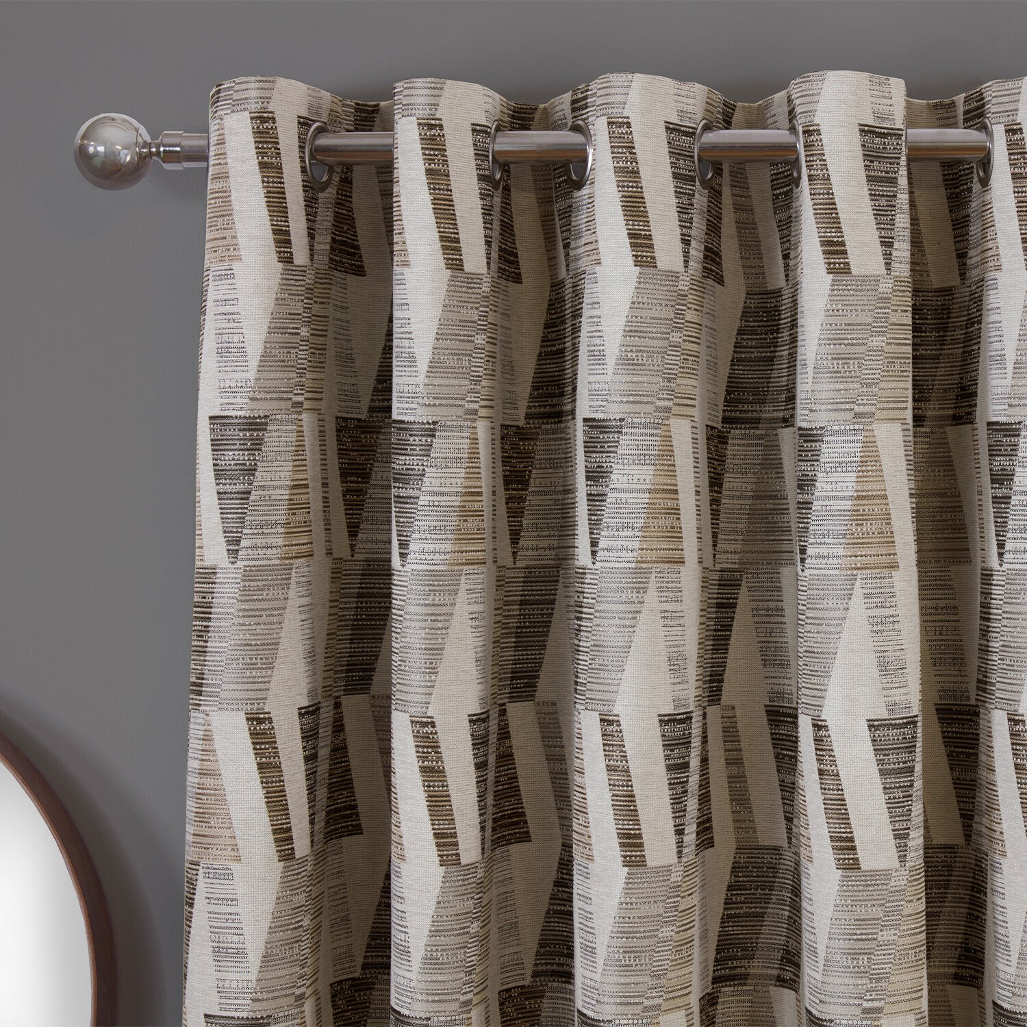 Indiana Geo Jacquard Curtain - Multicolour / 229cm Image 1