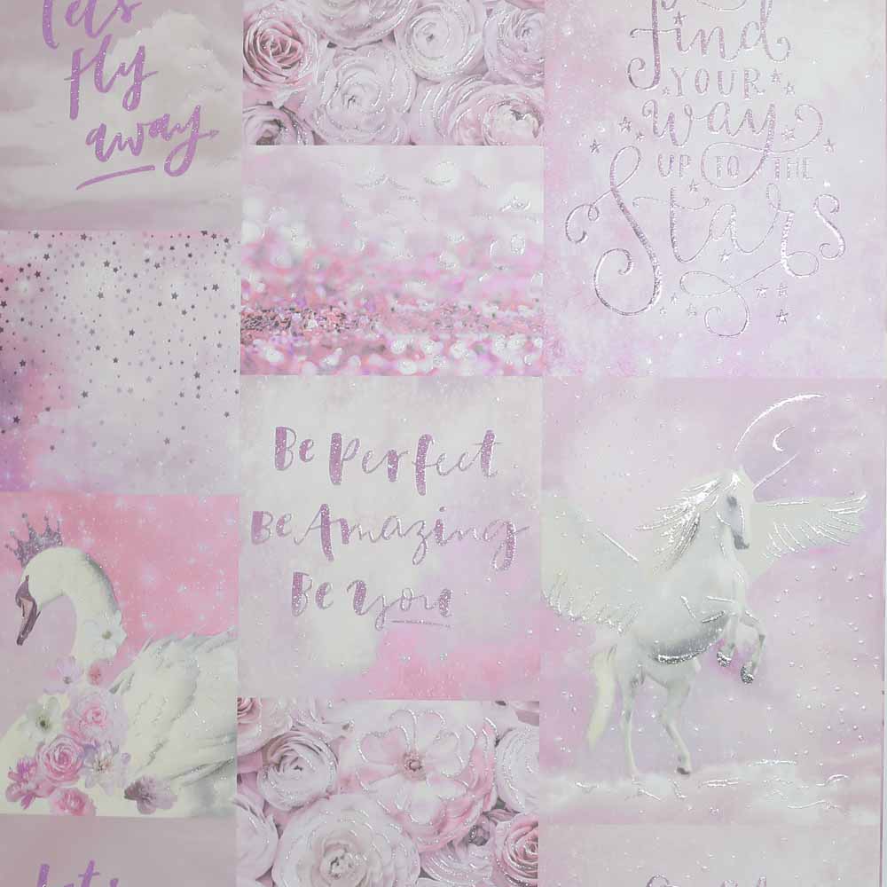 Arthouse Pandora's Unicorn Dream Wallpaper Pink