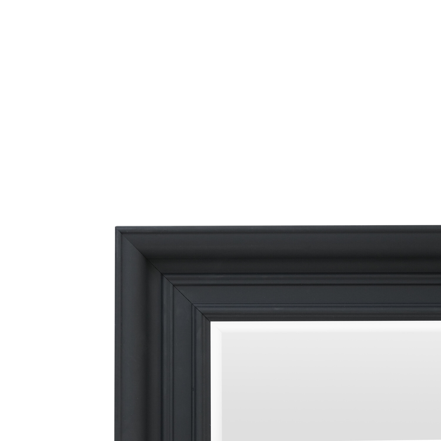 Malvern Bevelled Mirror Black Image 3
