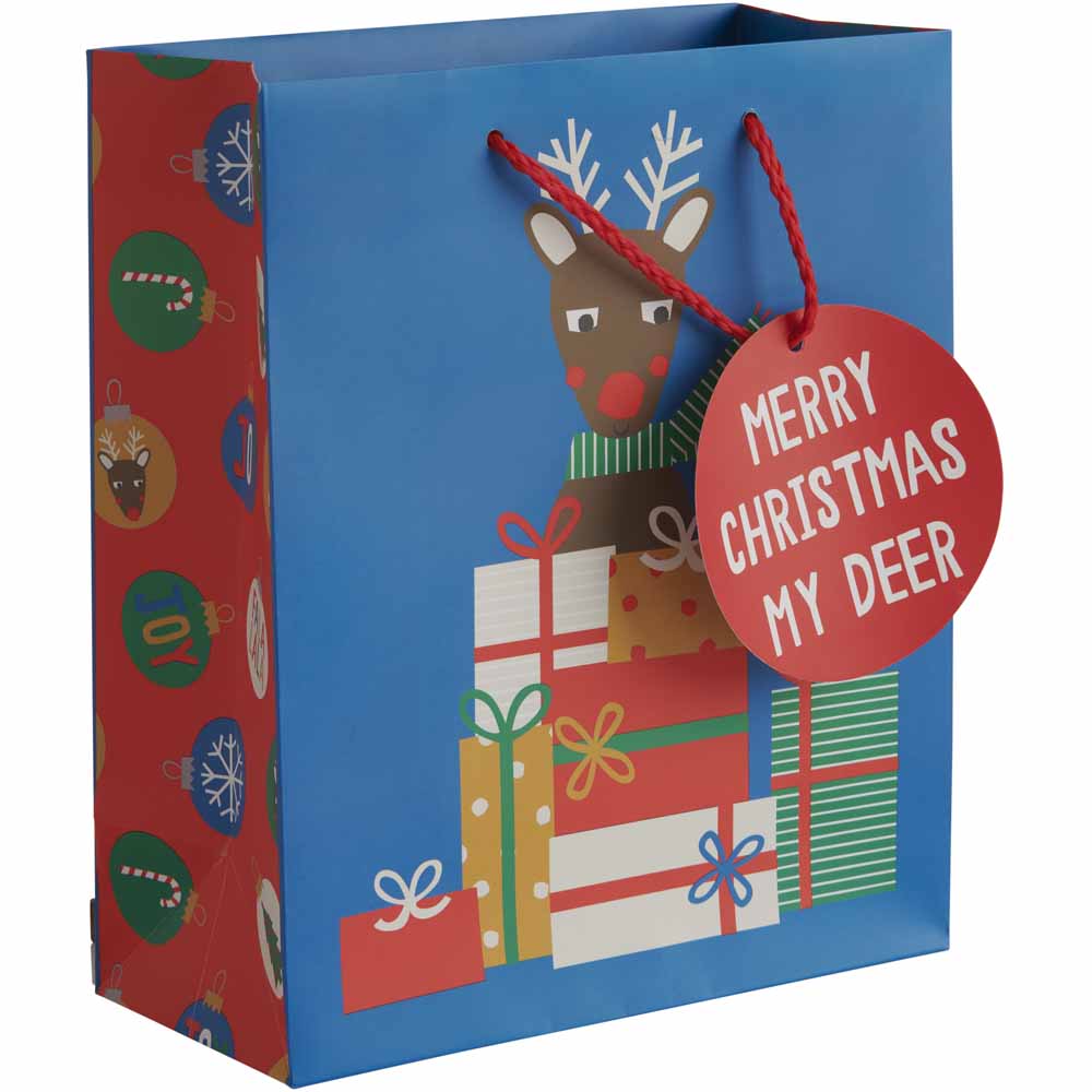Wilko Merry Medium My Deer Gift Bag Image 1
