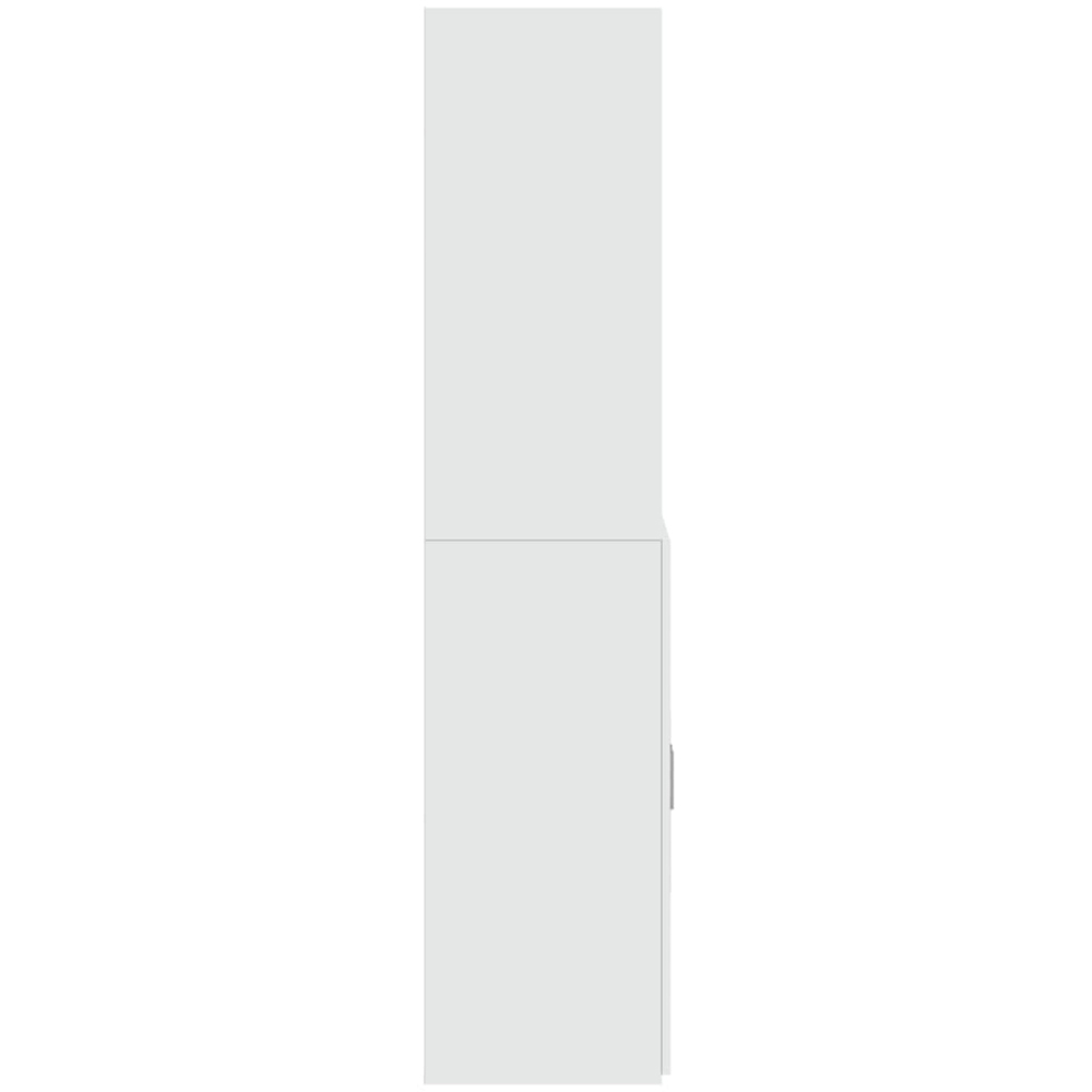 vidaXL 2 Door 3 Shelf White Highboard Image 4