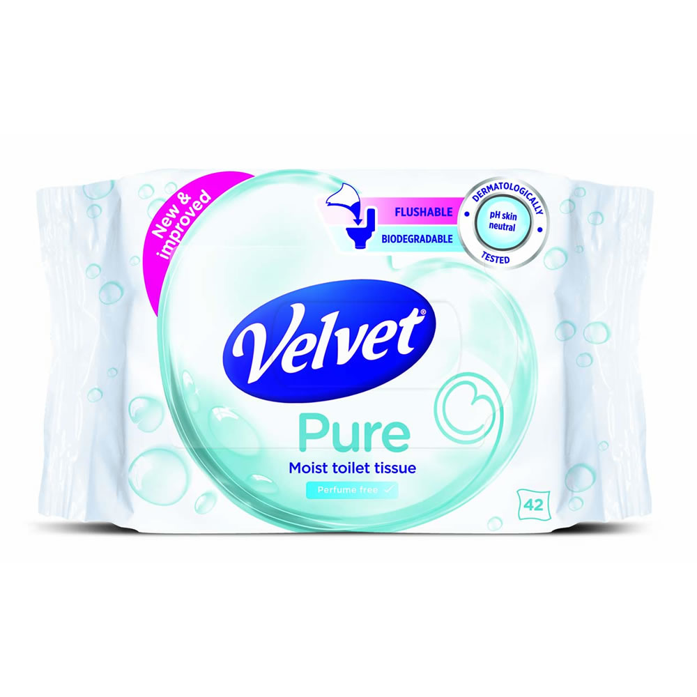 Velvet Pure Moist Toilet Tissue 42pk Image
