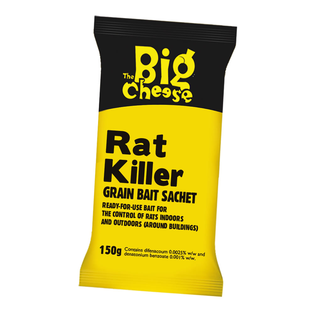 The Big Cheese Rat and Mouse Killer Natural Grain Bait Sachet 150g Image 2
