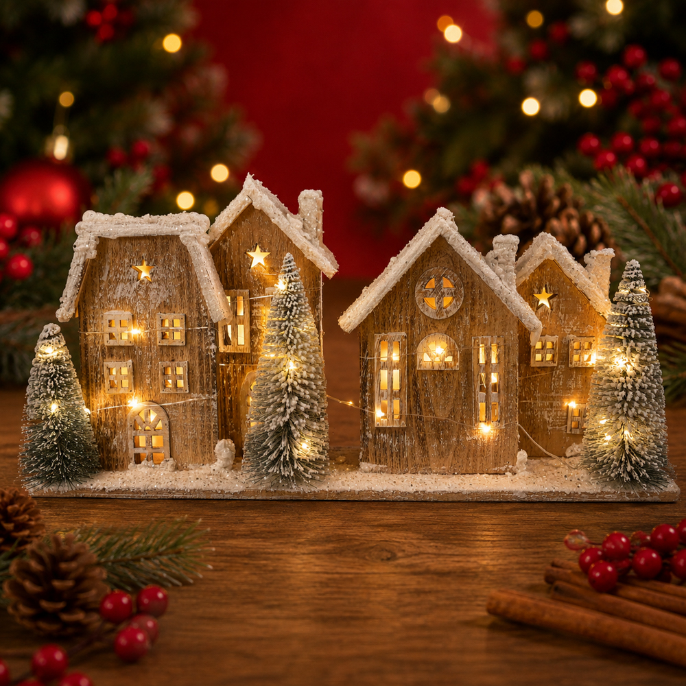 Wooden LED House Scene Image 2