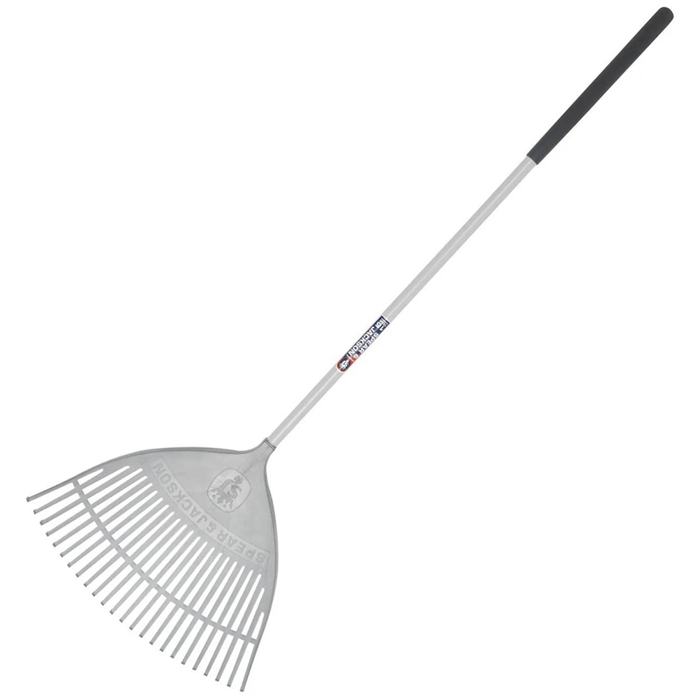 Spear & Jackson Neverbend Grey Plastic Leaf Rake Image 1