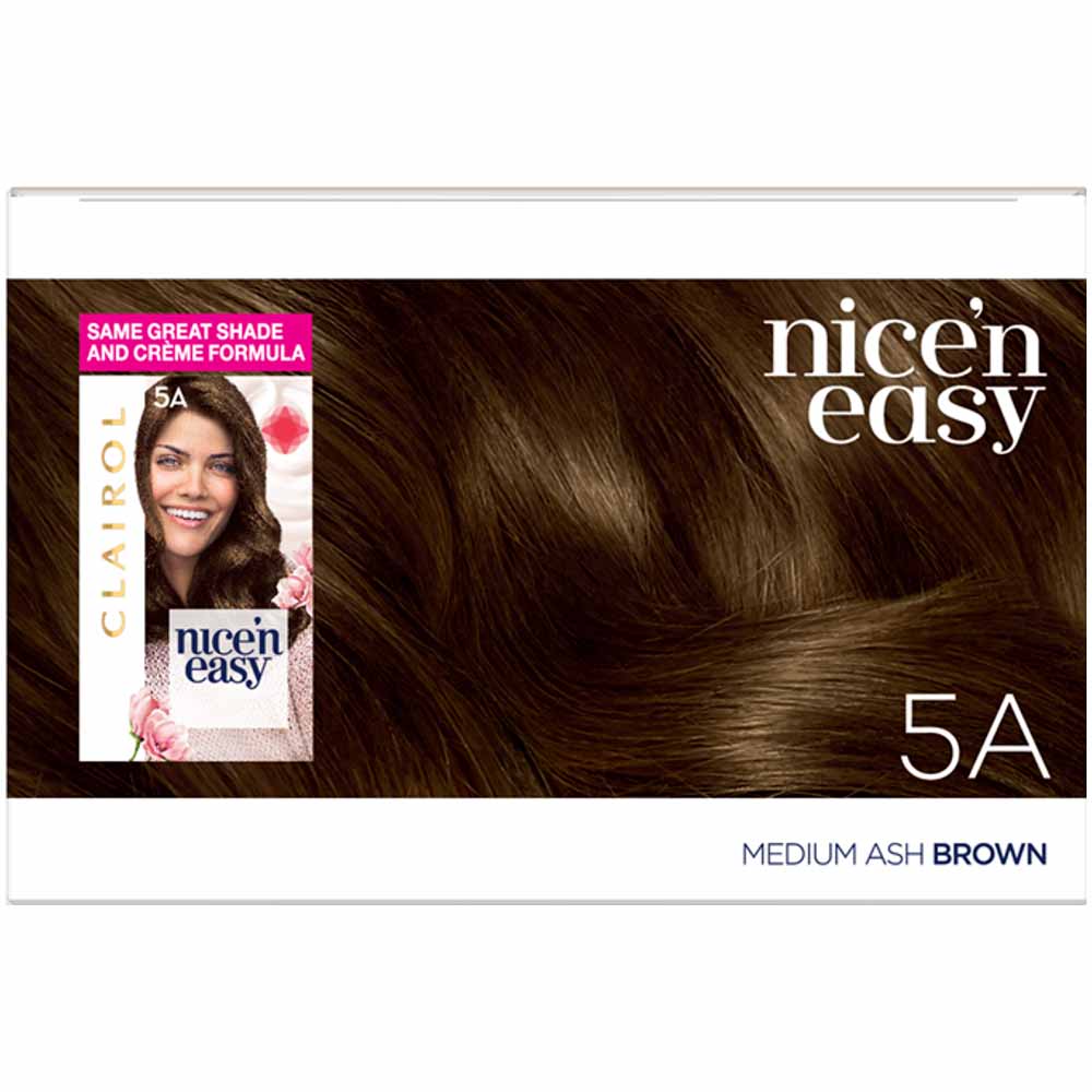 Clairol Nice'n Easy Medium Ash Brown 5A Permanent Hair Dye Image 3