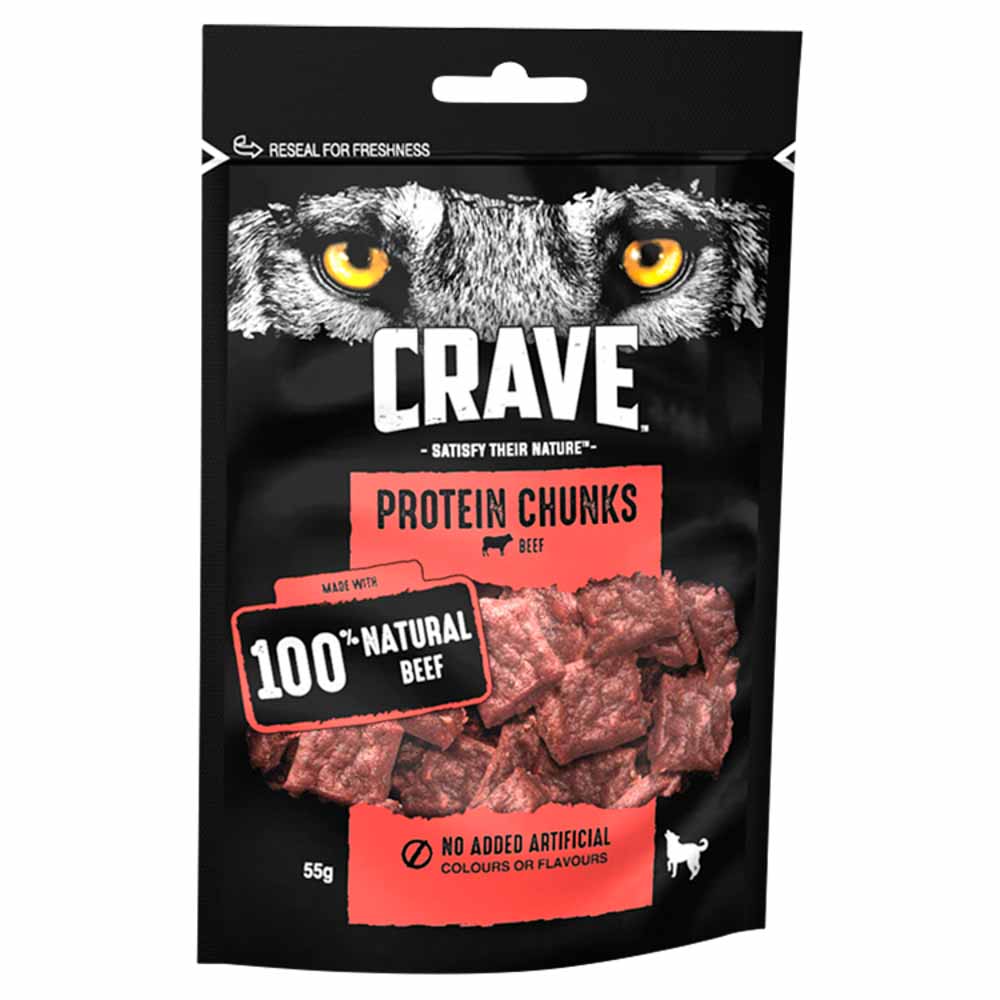 CRAVE Protein Chunks with Beef Dog Food 55g Image 2