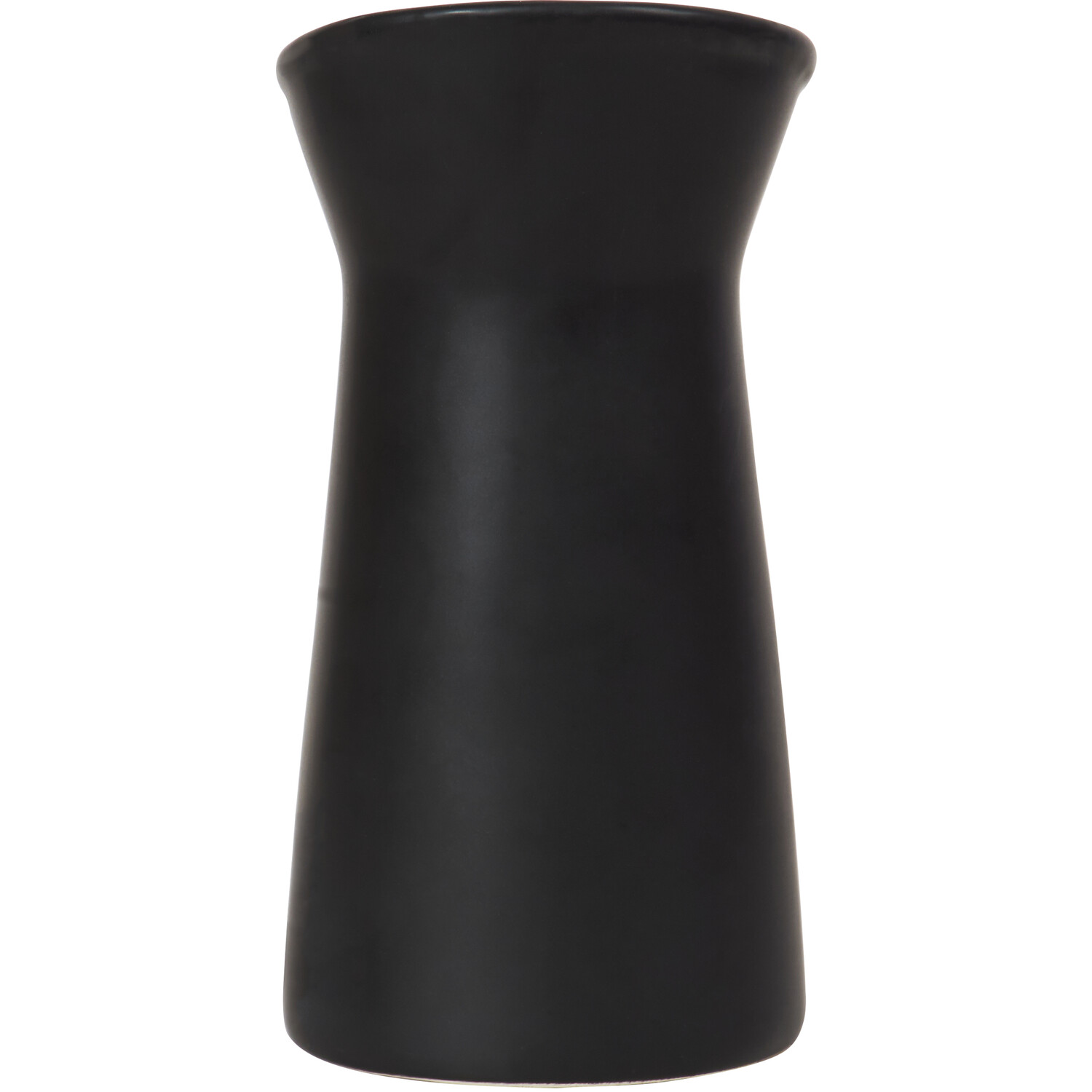 Matte Black Jug Shaped Ceramic Vase Image 2