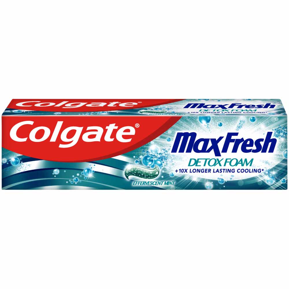 Colgate Max Fresh Detox Foam Toothpaste 75ml Wilko