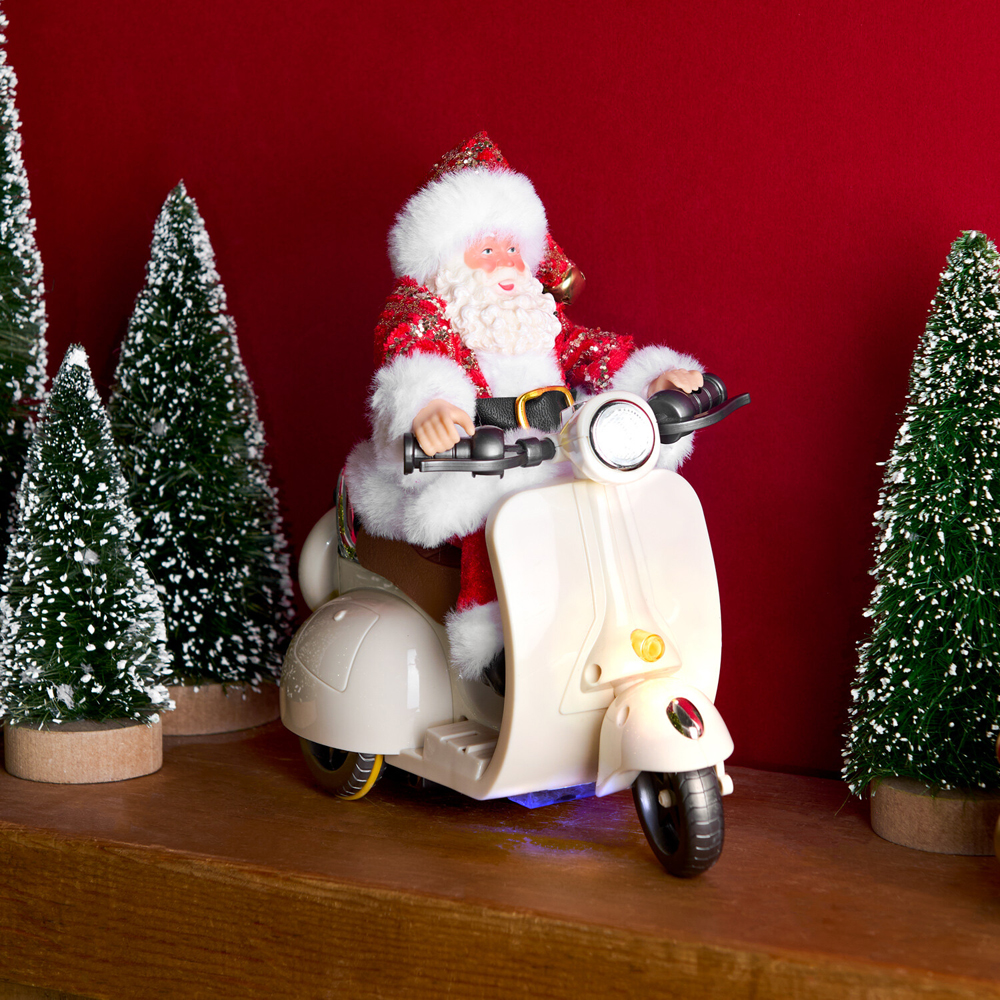 Animated Santa Riding Motorbike Decoration Image 2