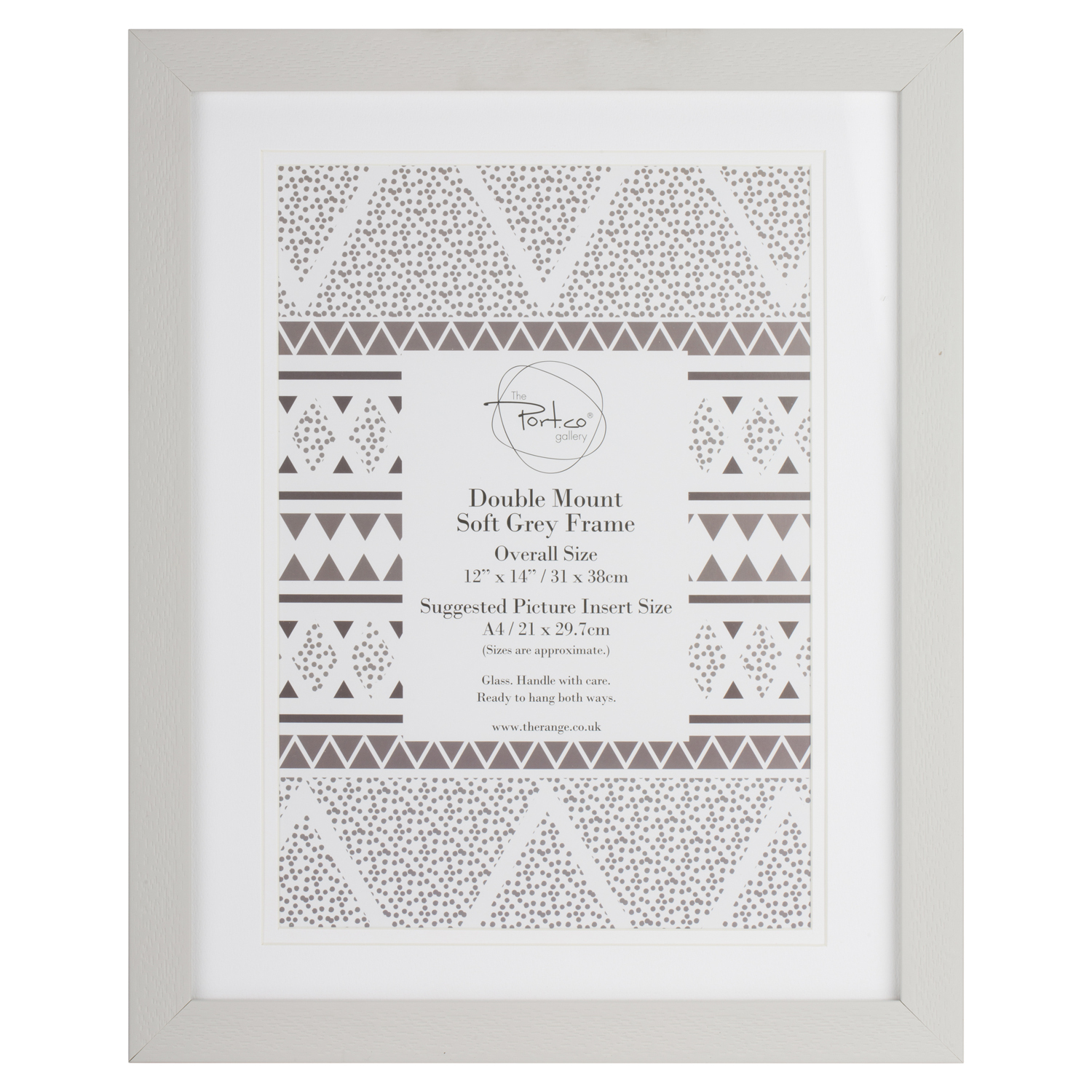 Soft Grey Double Mount Photo Frame A4 Image
