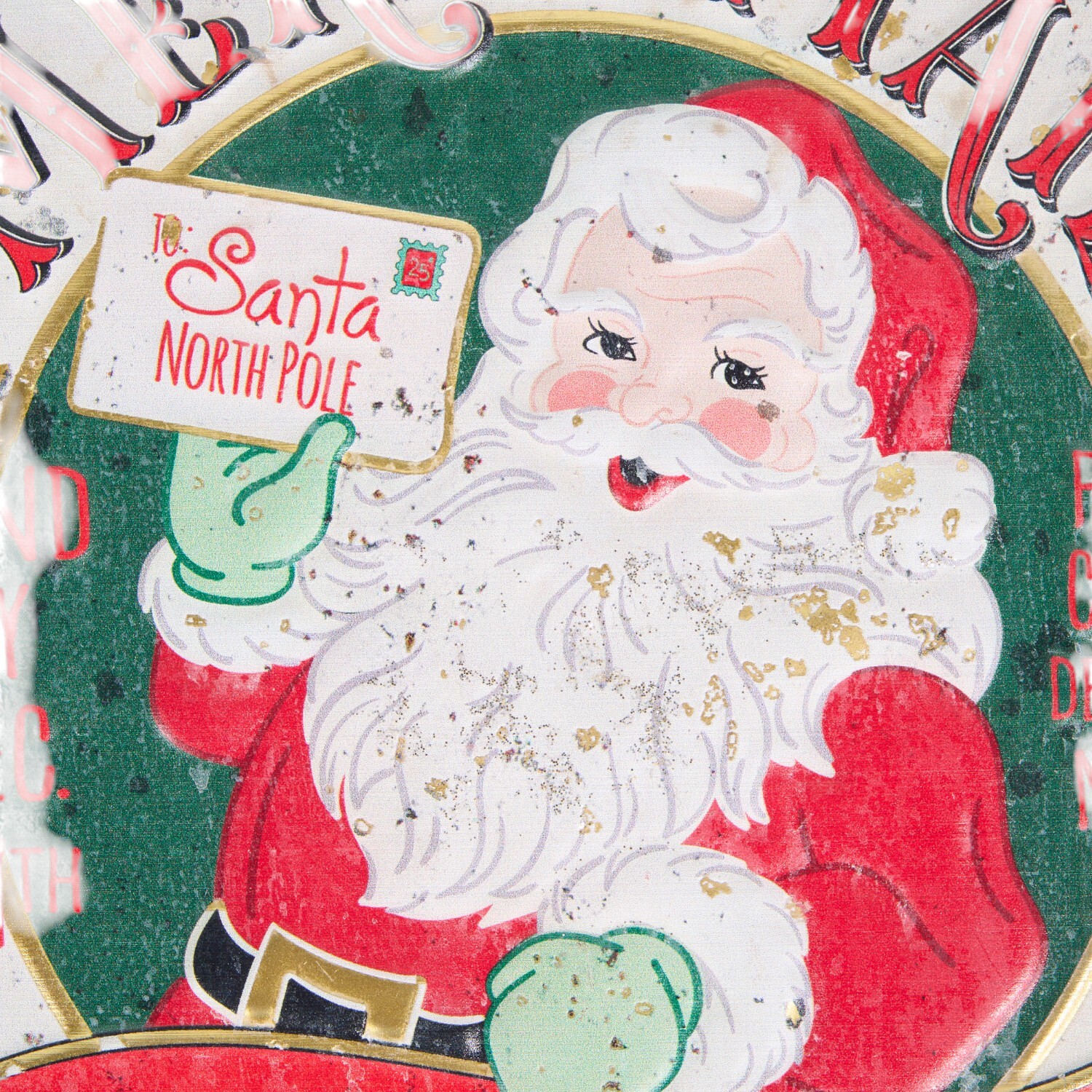 Retro Santa Hanging Wall ArtMulticolour Image 7