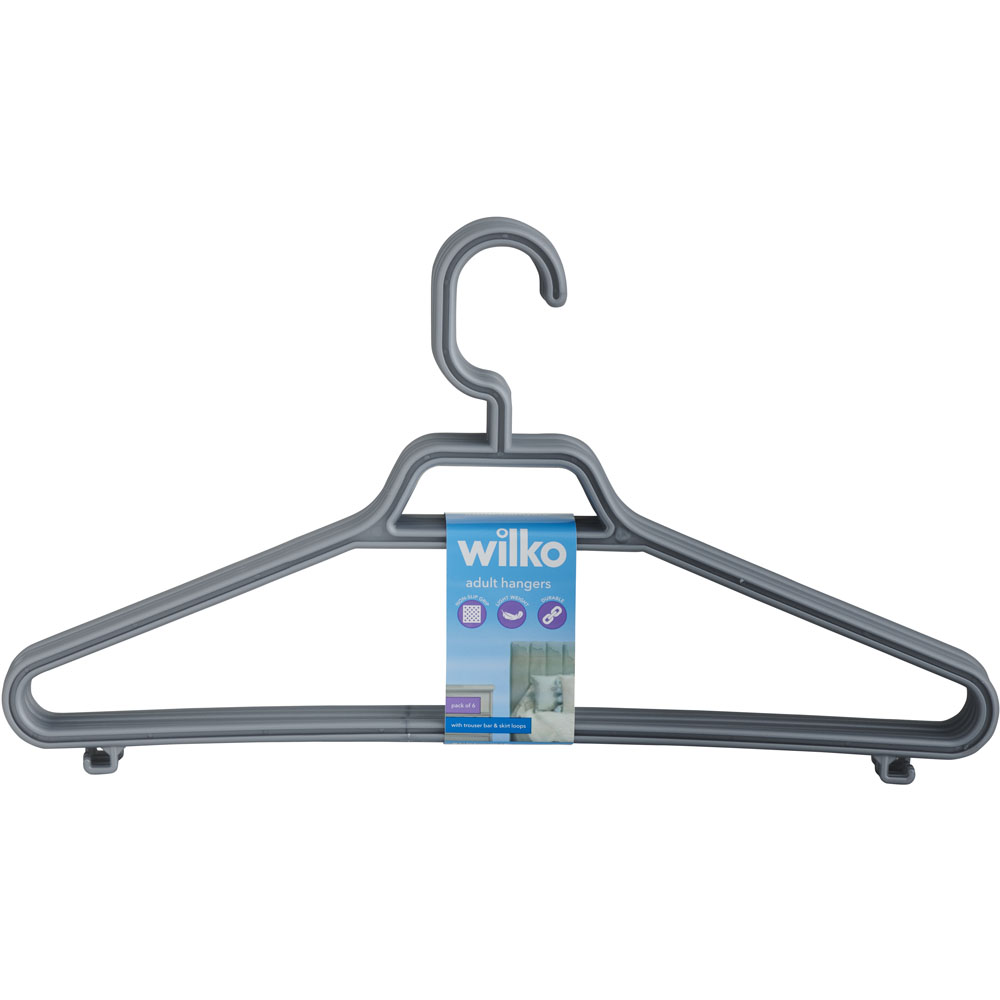 Wilko Grey Colour Play Hanger 6 Pack Wilko