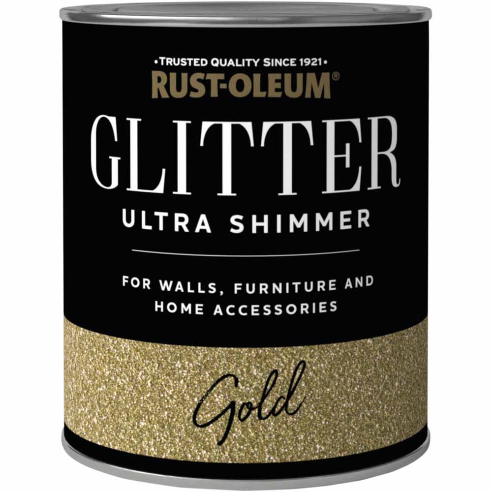 Rust-Oleum Glitter Gold Ultra Shimmer Paint 750ml Image 2
