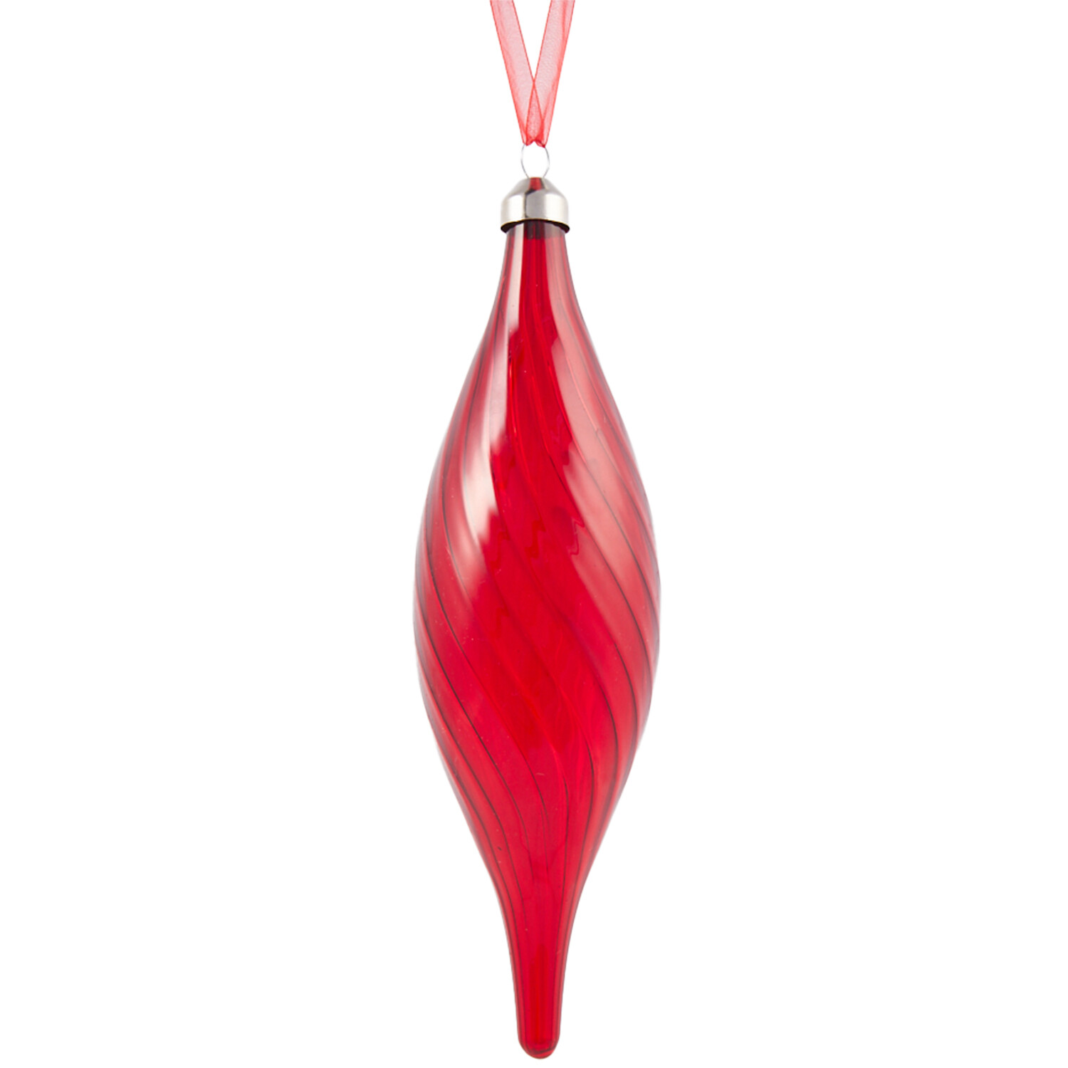 Glass Swirl Droplet Ruby - Ruby Image