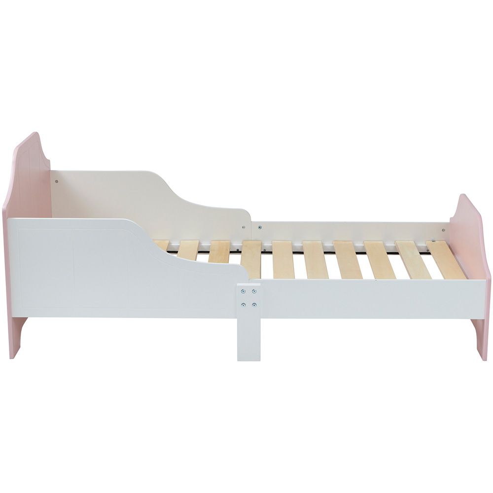 Liberty House Toys Dual Tone White and Pink Toddler Bed Image 3