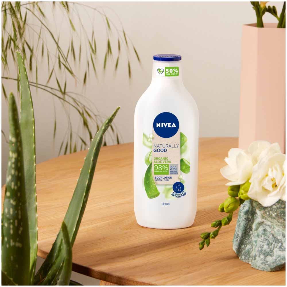 Nivea Naturally Good Organic Aloe Vera Body Lotion 350ml Wilko