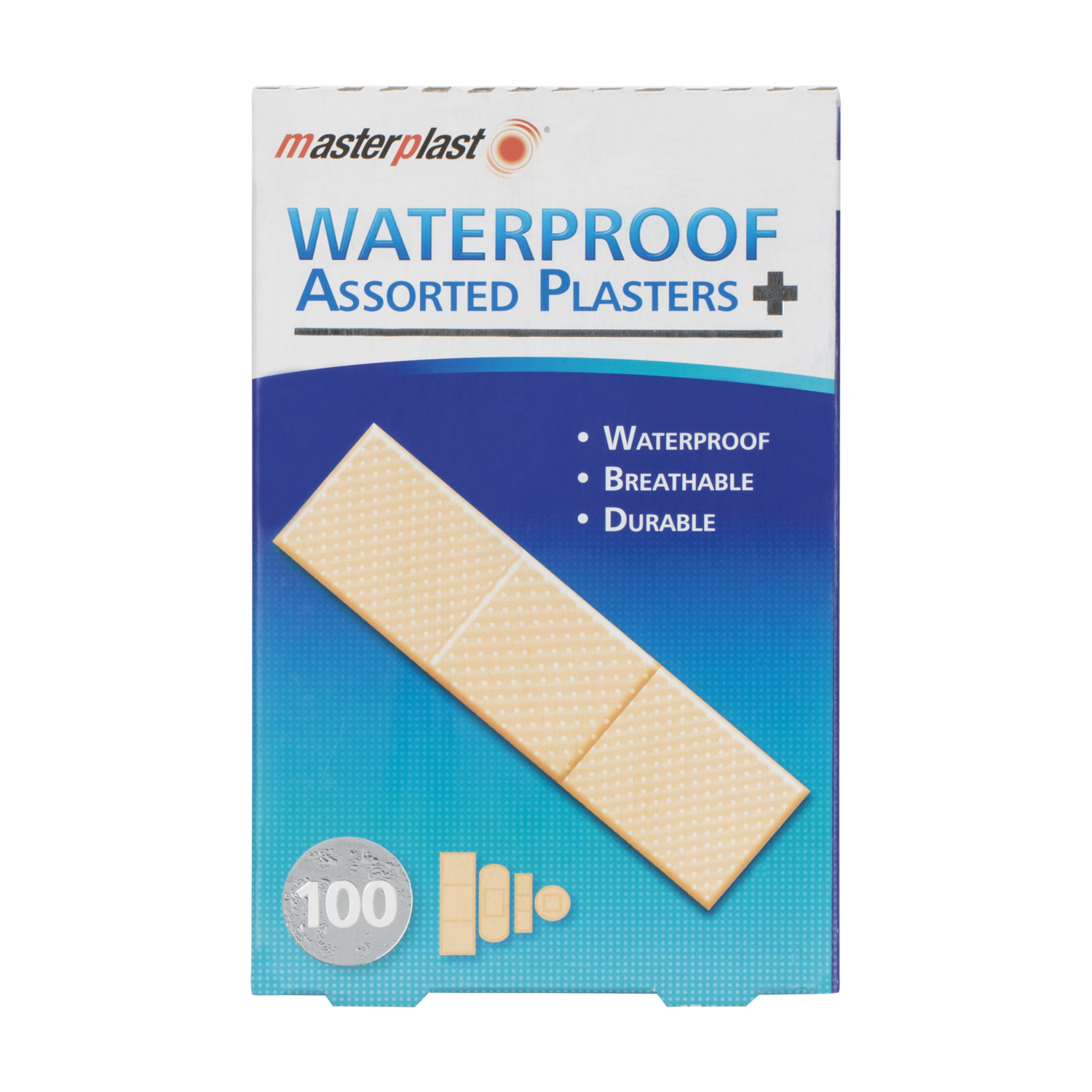 Pack of 100 Masterplast Water Proof Assorted Plasters Image