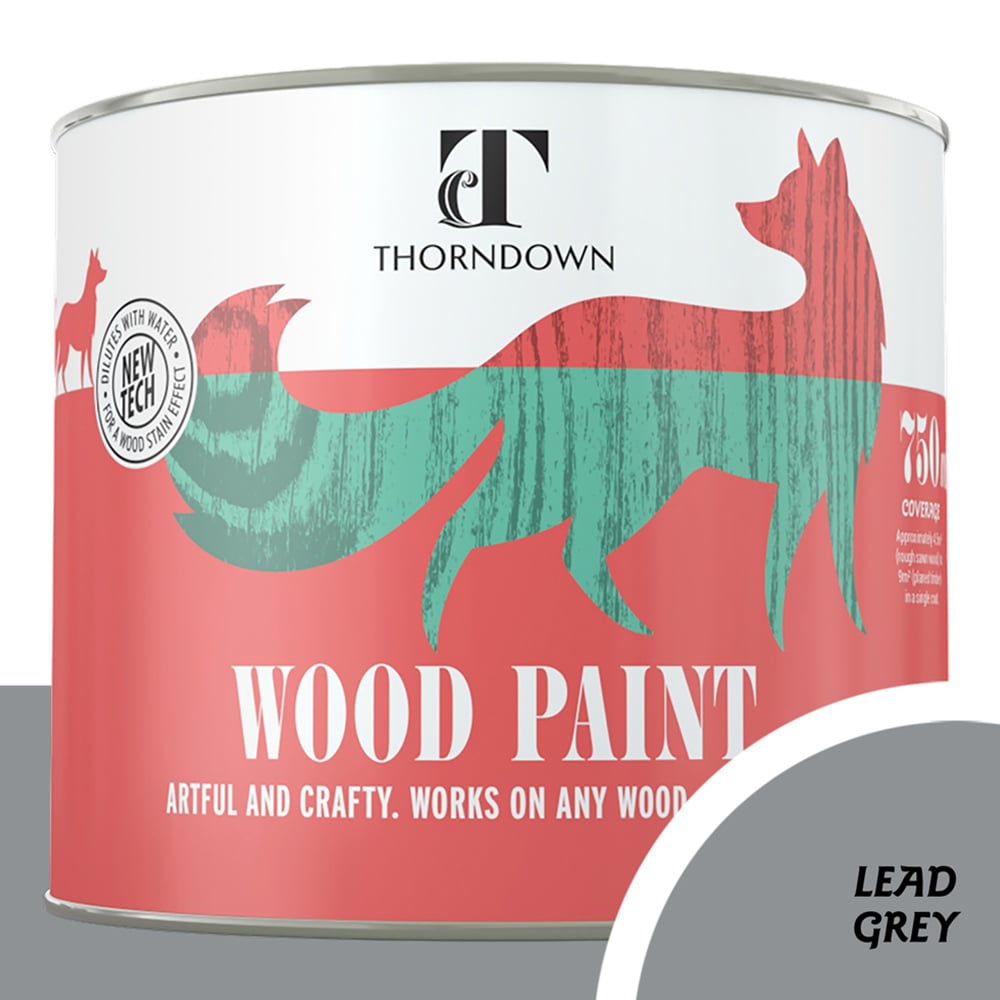 Thorndown Lead Grey Satin Wood Paint 750ml Image 4