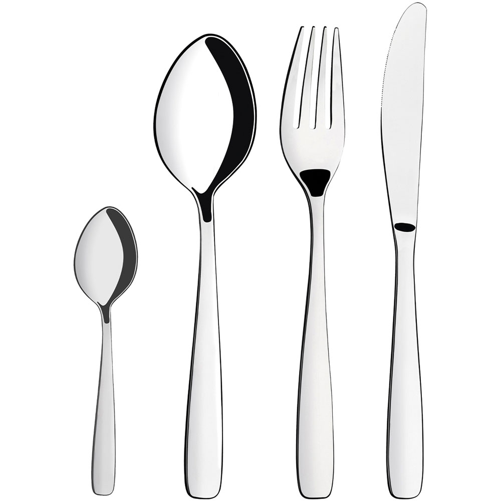 Tramontina 24 Piece Silver Stainless Steel Cutlery Set Image 1