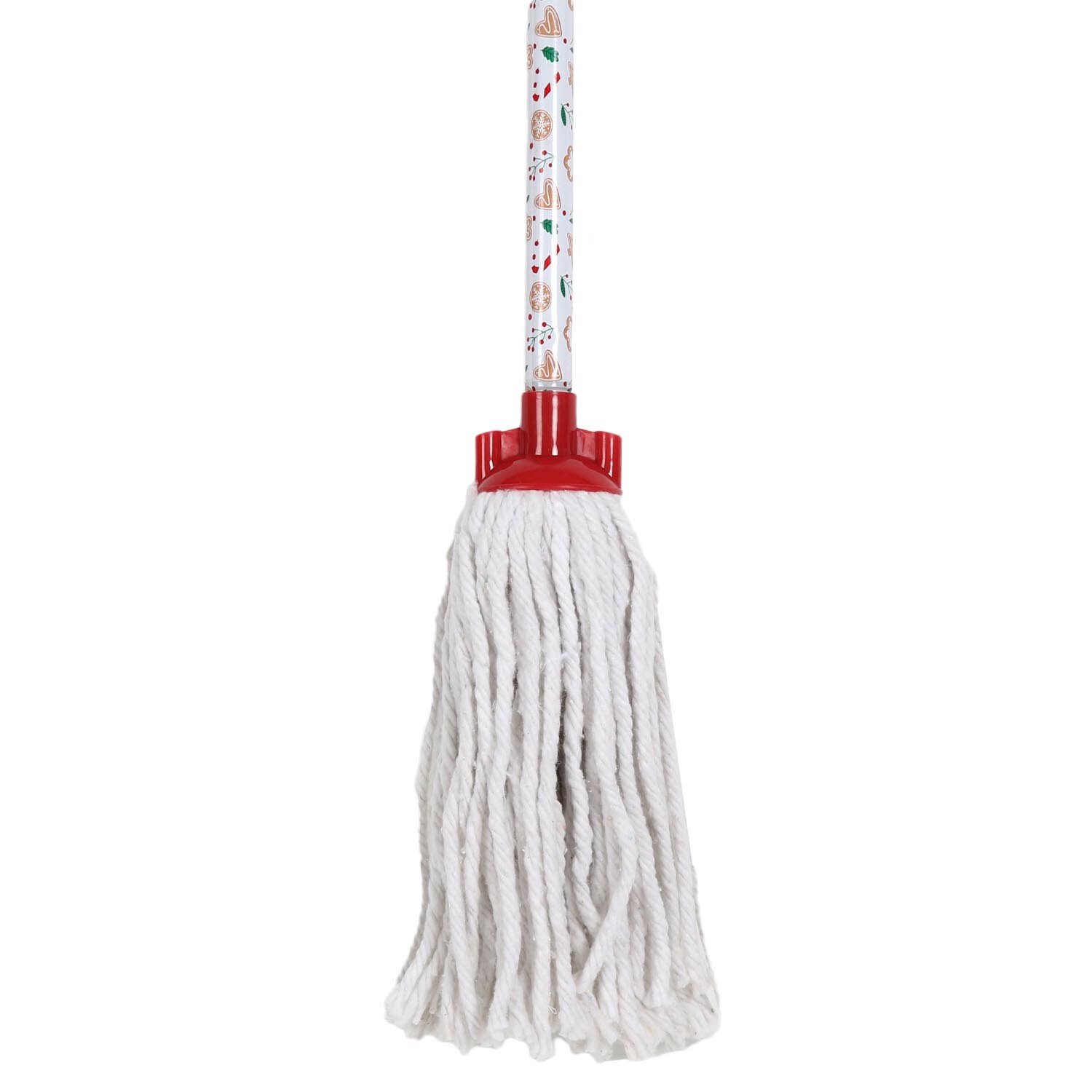 Gingerbread Cotton Mop - White & Red Image 1