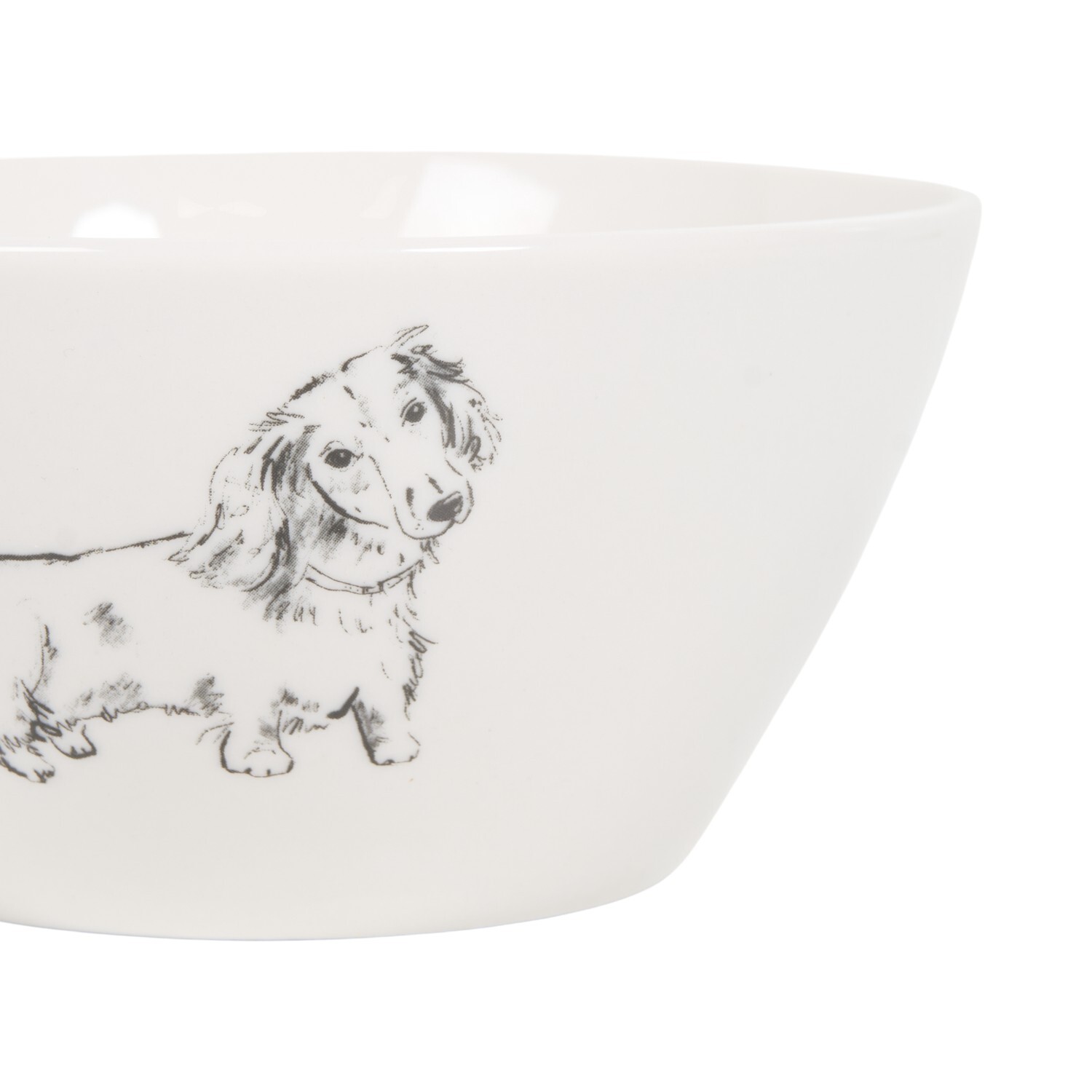Waggy Tails Triangle Bowl White Image 2