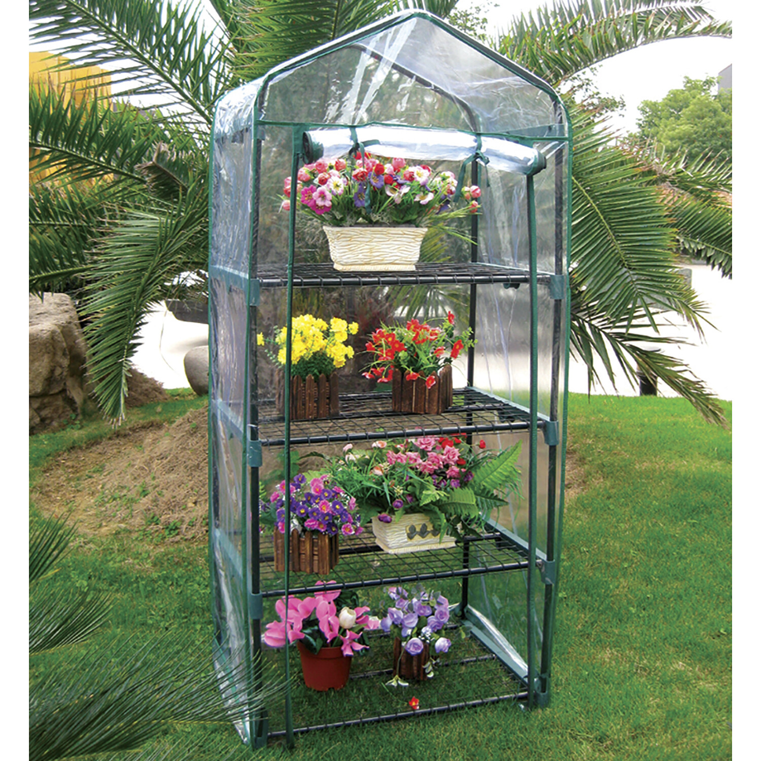My Garden 4 Tier PVC 2.3 x 1.5ft Mini Greenhouse Image