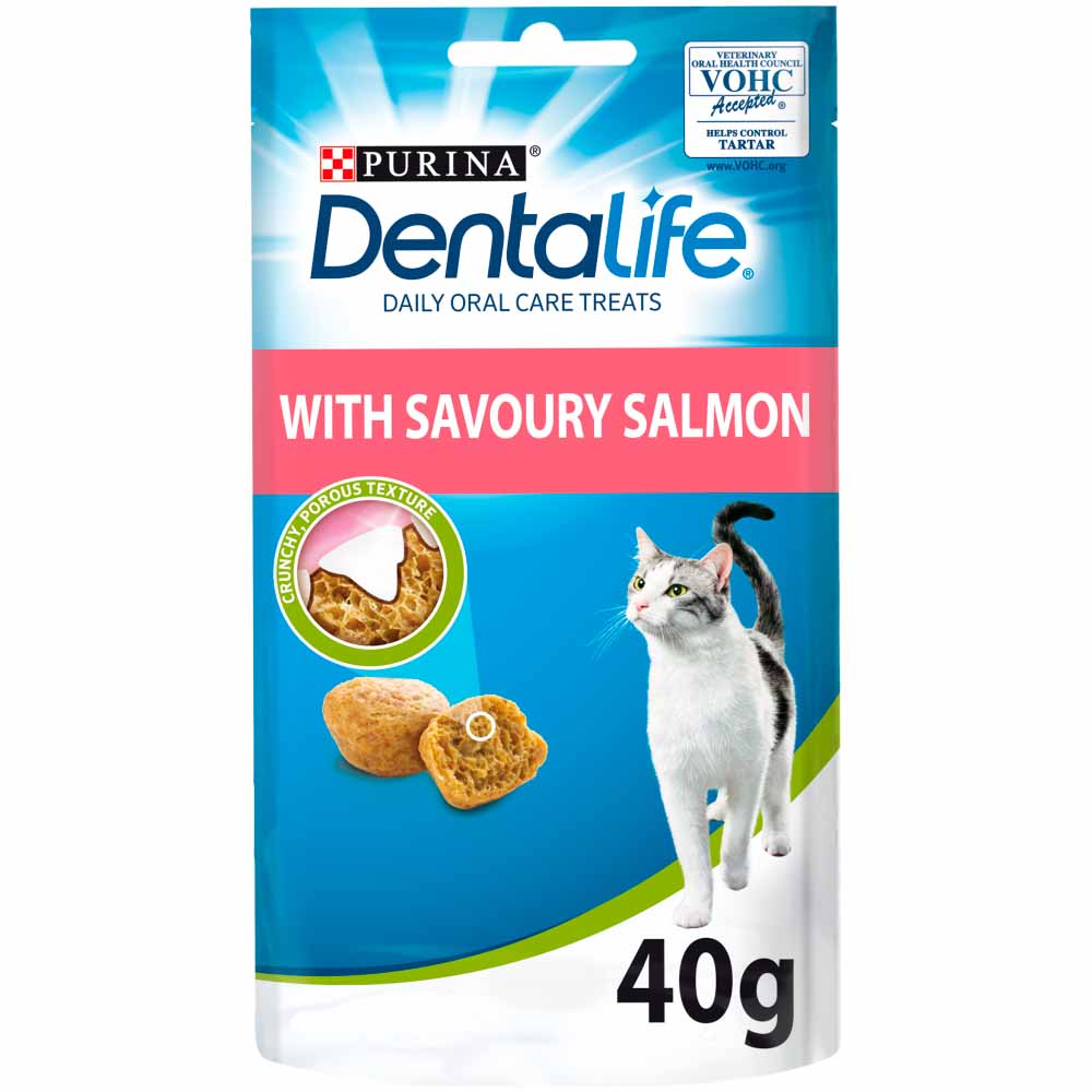 Dentalife Dental Chew Salmon Cat Treats 40g   Image 1