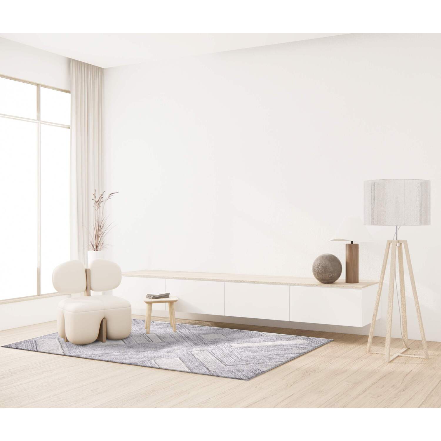 Pyzm Rug - Light Grey / 140cm Image 3