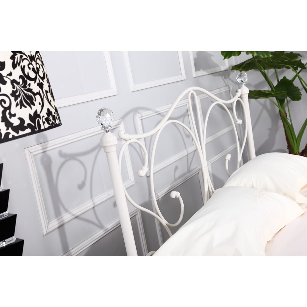 Florence Double Bed White Wilko Florence Double Bed White Image 2