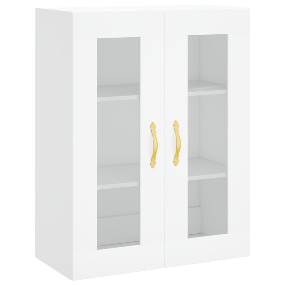 vidaXL 3 Glass Door 3 Drawer White Highboard Image 5