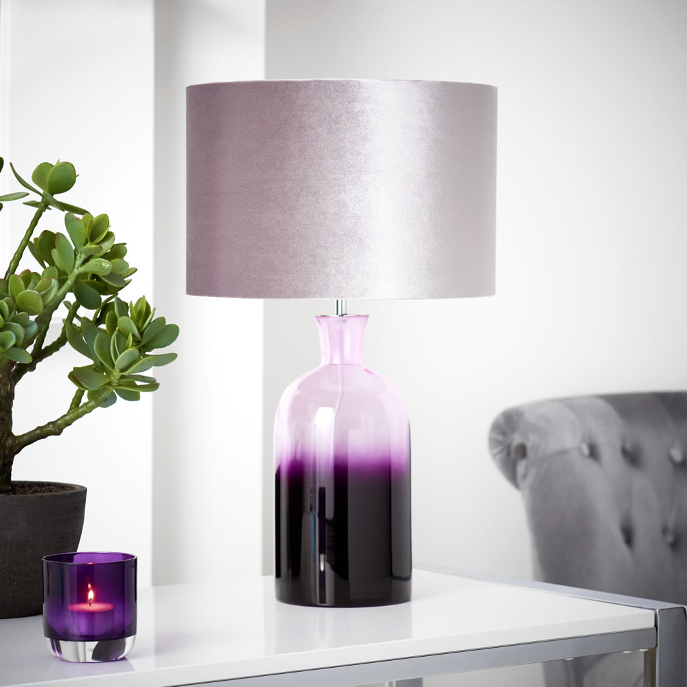 Wilko Purple Ombre Table Lamp Image 6