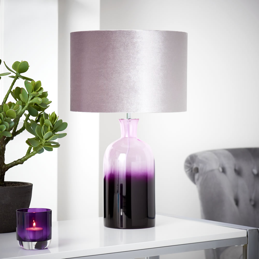 Wilko Purple Ombre Table Lamp Wilko