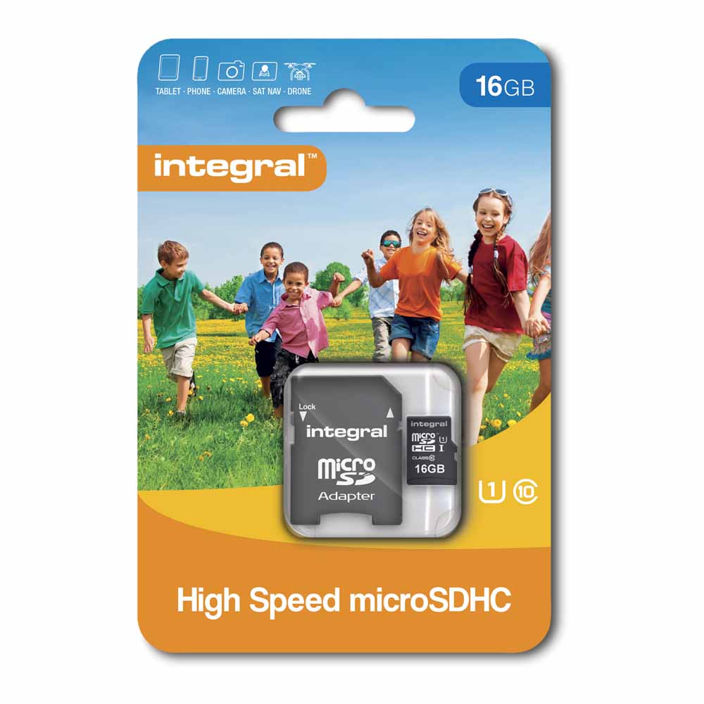 Integral 16GB C10 MSDHC Card + Adaptor
