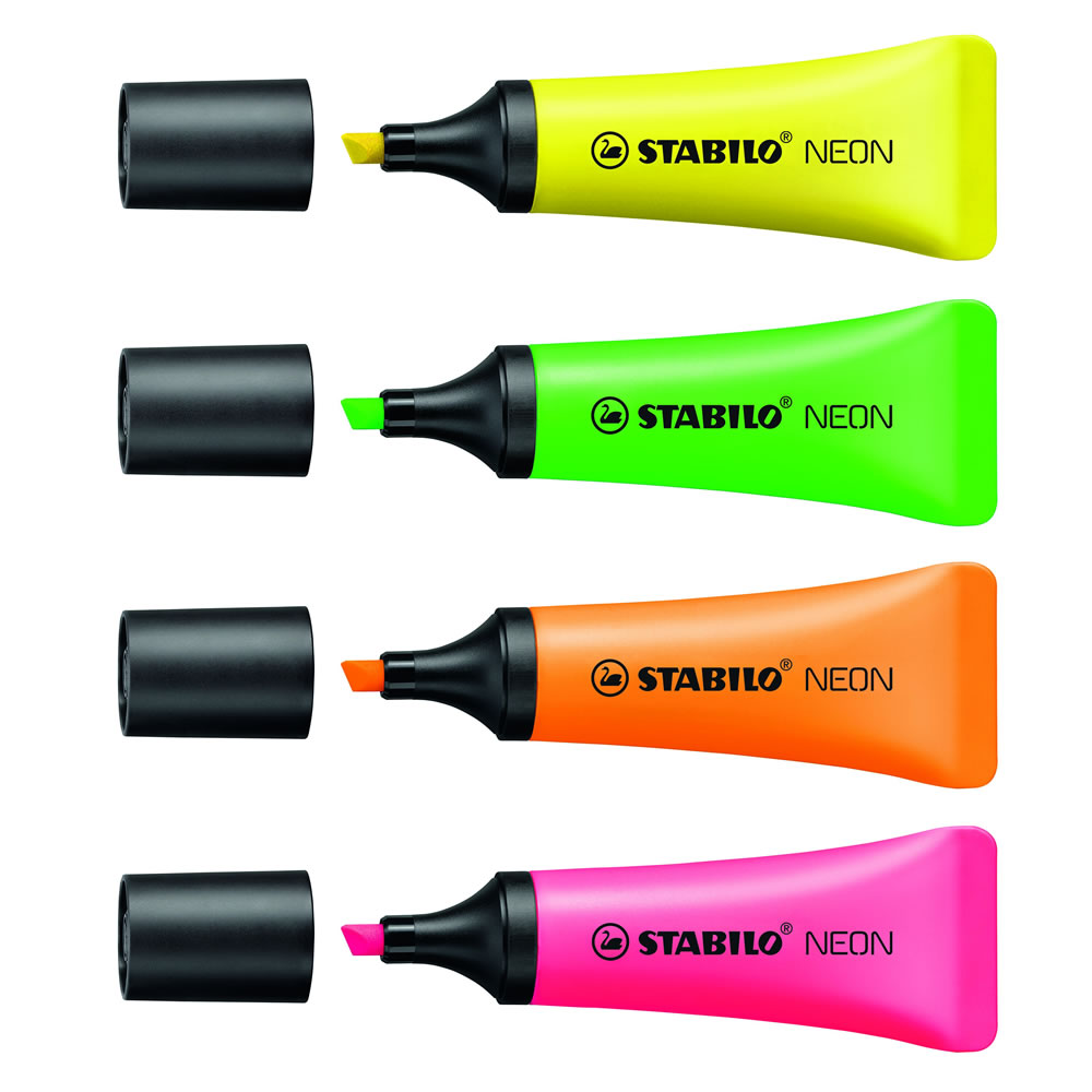 STABILO Neon Highlighters 4 Pack Image 2