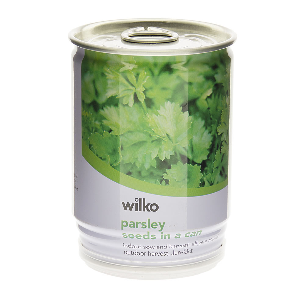 Wilko Parsley Seeds in a Can Image