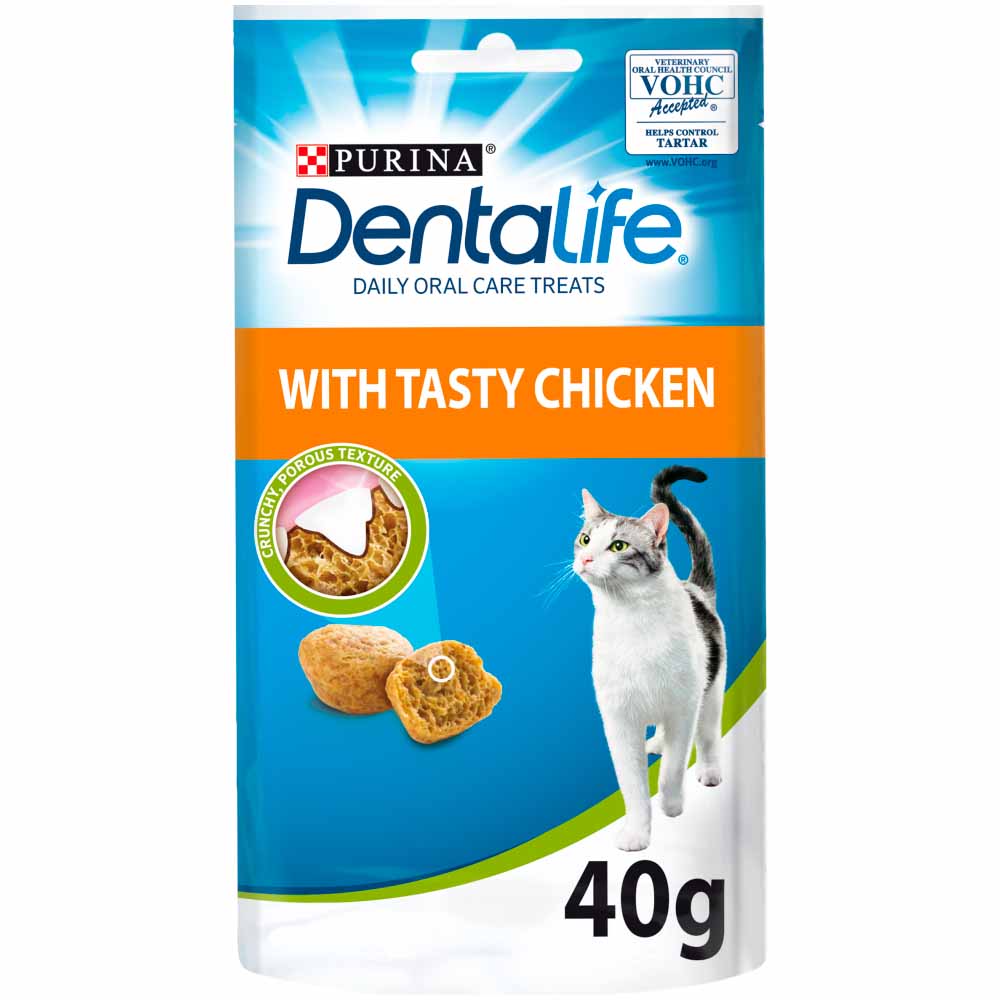 Dentalife Chicken Dental Cat Treats 40g   Image 1