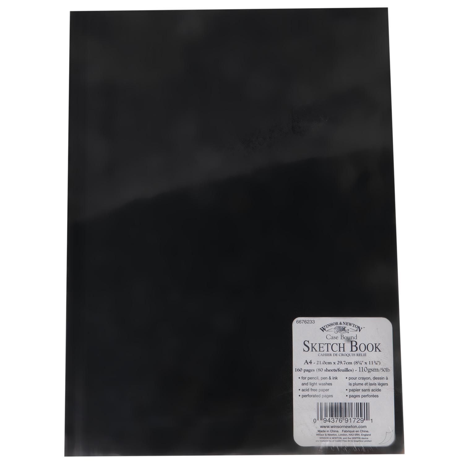 A4 Black Hard Back Sketch Book Image 2