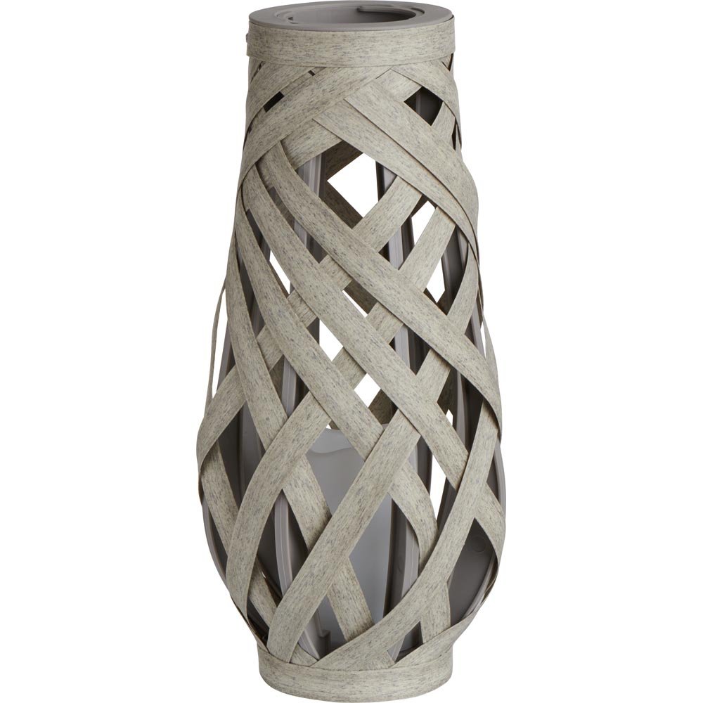 Wilko Garden Yellow Solar Wicker Effect Floor Lantern Wilko